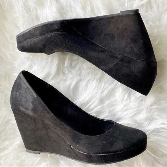 Apt 9 Kensington platform wedge in black - Picture 1 of 7